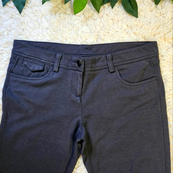 Gilbert Women's Classic Knit Skinny Charcoal Slacks - Picture 3 of 7